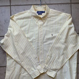 Ralph Lauren Polo Yellow and White Striped